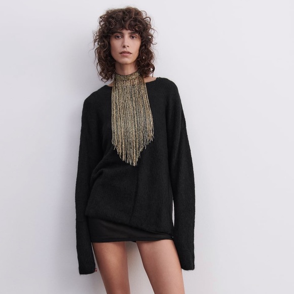 Zara alpaca & wool blend hairy sweater oversized - Picture 11 of 12